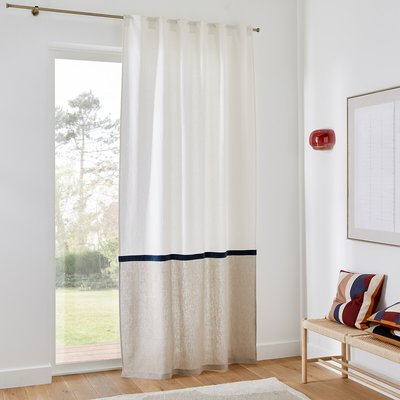 Cortina con tapeta oculta lino/terciopelo, Onega x Velvet LA REDOUTE INTERIEURS
