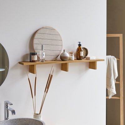 Etagère de salle de bain horizontale en teck massif BAHYA TIKAMOON