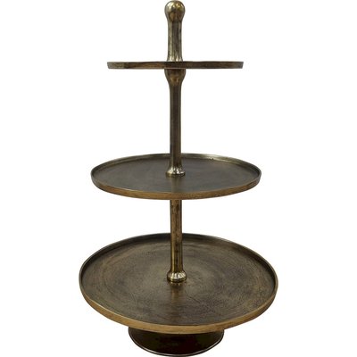présentoir à gâteaux bronze trois niveaux élégant aluminium RECOLLECTION