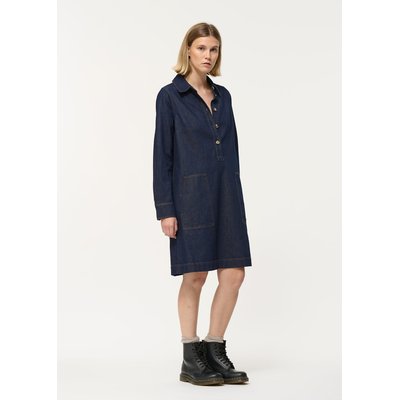 Robe courte trapèze en denim souple HUMILITY