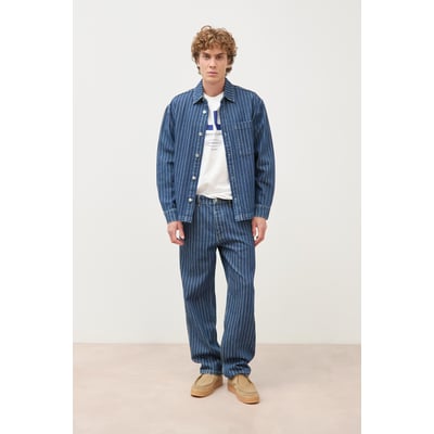 Jeans large rayé longueur 32 BONOBO