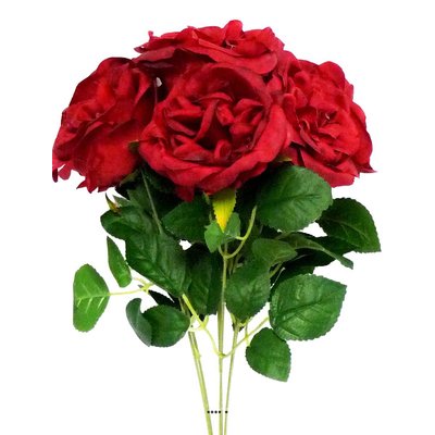 Bouquet de 7 Roses factices en piquet et fe ARTIFICIELLES