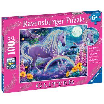 Puzzle 100 pièces XXL - Licorne scintillante (Collection Paillettes) RAVENSBURGER