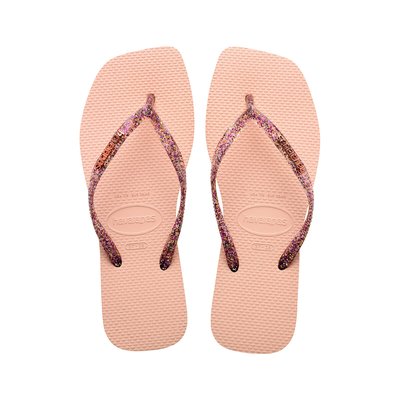 Tongs Slim Square Logo Metallic HAVAIANAS