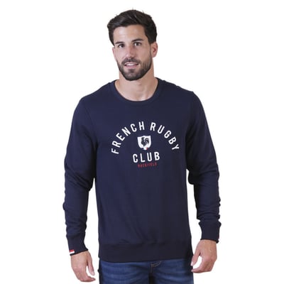 Sweat en coton biologique mélangé marine uni pourvu d'un col rond RUCKFIELD