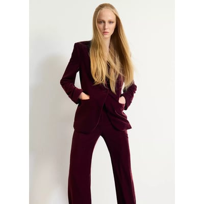 Pantalon costume velours MANGO