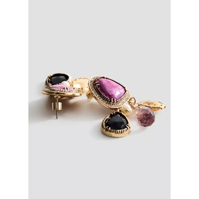 Boucles d’oreilles pierre perles pendantes MANGO