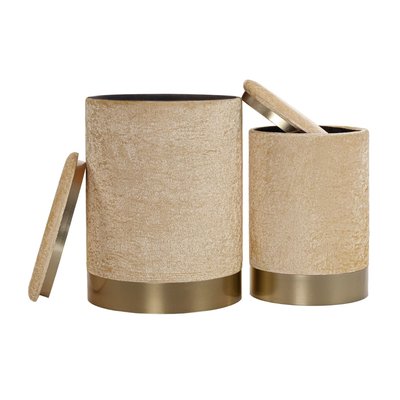 Lot de 2 poufs avec rangement - COMFORT CALICOSY