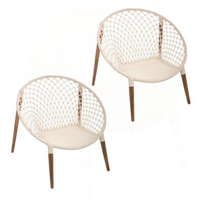 2 Fauteuils De Jardin Ethnique En Fil Terre Sauvage ATMOSPHERA
