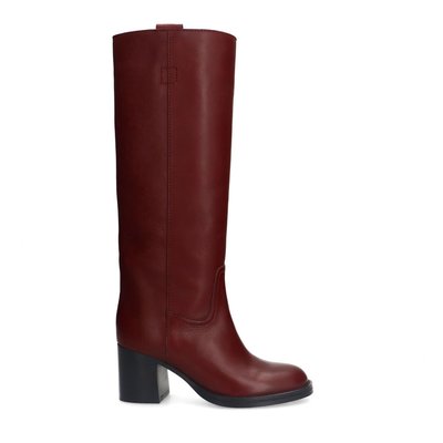 Bottes hautes à talon en cuir SACHA