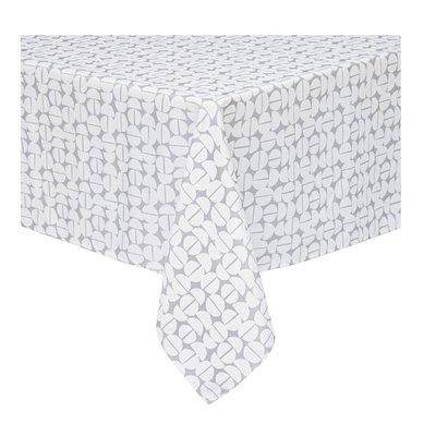 Nappe rectangulaire à motifs géométriques gris EDEN