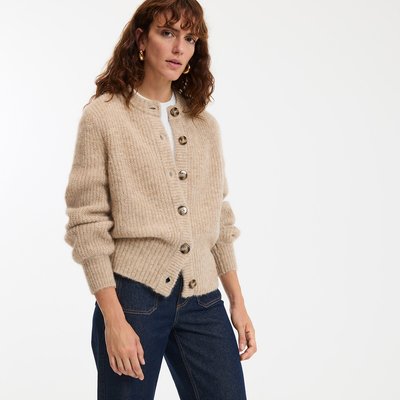 Cardigan alpaca misto, Signature AMBROISE LA REDOUTE COLLECTIONS
