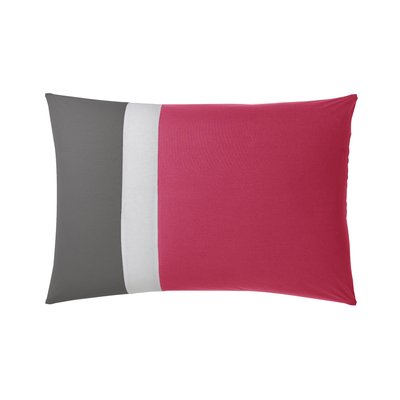 Taie d'oreiller bicolore en coton, Made in France, MÉLI-MÉLO ORIGIN