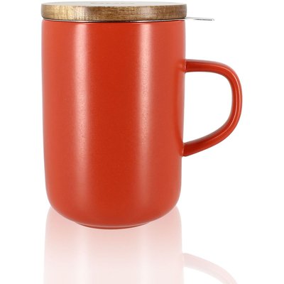 Tisanière en grès avec couvercle en bois d'acacia 475ml, JULIET OGO LIVING