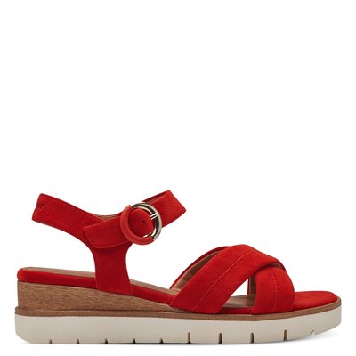 Chaussures compensées rouge cheap