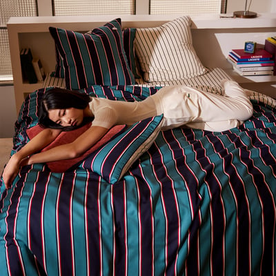 Housse de couette en satin, L BOLD LACOSTE HOME