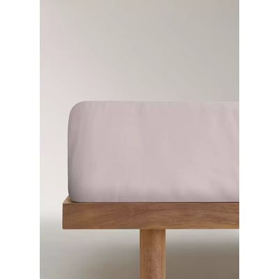 Drap-housse percale de coton 200 fils lit 90 cm MANGO HOME
