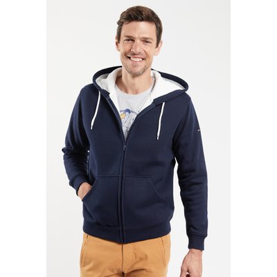 Sweat zippé à capuche en coton ARMOR-LUX
