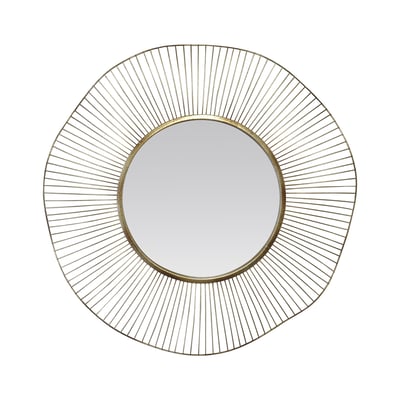 Miroir design rond en métal 75cm EMDE