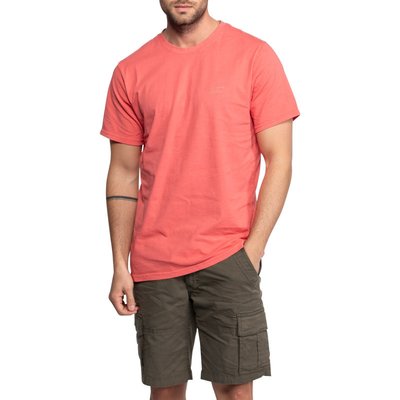 Tee-shirt coupe droite Daytona en coton bleu ciel avec une petite écriture ton sur ton DAYTONA