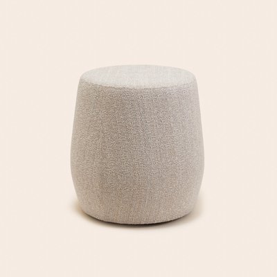 Pouf Leah  en Tissu en bouclette chinée et fils colorés Multicolore Ø43xH45 cm MADURA