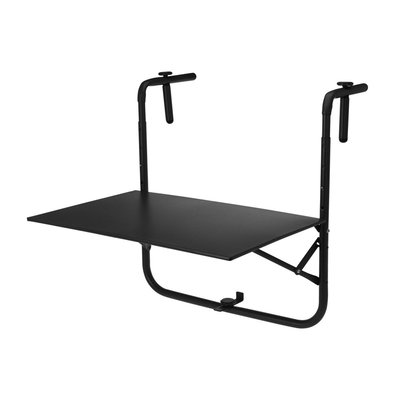 Table de balcon en métal noir - 63x43cm WADIGA