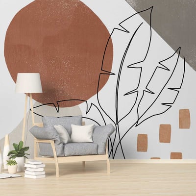 Papier peint cercle d'ocre HEXOA
