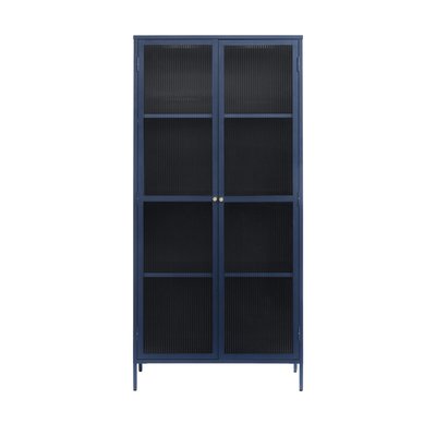 Vaisselier 2 portes en verre stié et métal H190cm - BJORN DRAWER