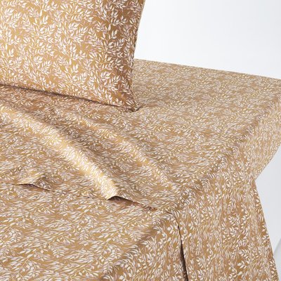 Nara Floral 100% Cotton Percale 200 Thread Count Flat Sheet LA REDOUTE INTERIEURS