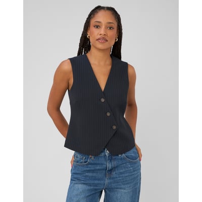 Gilet rayures sans manches BZB