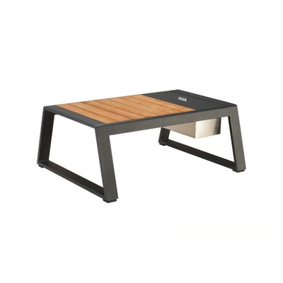 Table basse de jardin en aluminium et teck, COFY AU JARDIN DE CHLOÉ