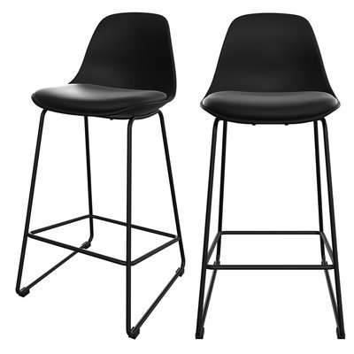 Lot de 2 chaises pour îlot central 65 cm - LENI RENDEZ-VOUS DÉCO