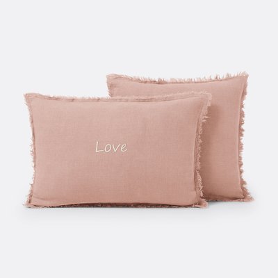 Housse coussin pur lin lavé personnalisée, Linange LA REDOUTE INTERIEURS