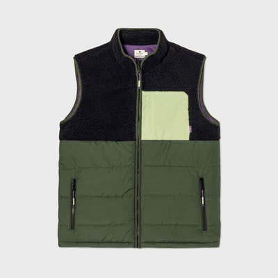 Veste bi-matières en sherpa sans manches BILLYBELT