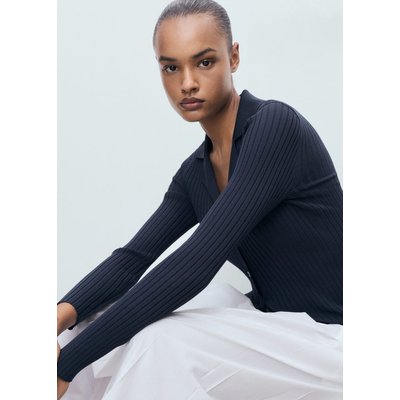 Cardigan à revers côtelés MANGO