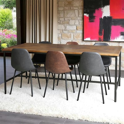 Table à manger marqueterie 200 cm VARSOVIE PIER IMPORT