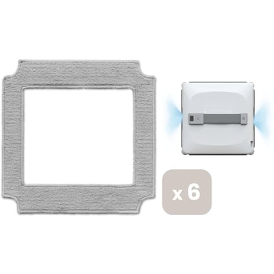 Lingettes et serpillères pour robot lave-vitres WCR1 Cleanbot x6 ESSENTIEL B