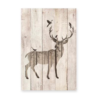 Panneau décoratif en bois cerf AQUARELLE REALLY NICE THINGS