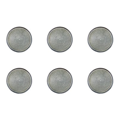 Lot de 6 assiettes à pain en grès, ZEN BJORN