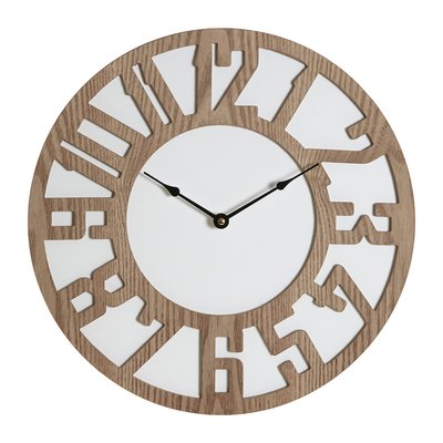 40cm Dark Grain Wooden Wall Clock SO'HOME