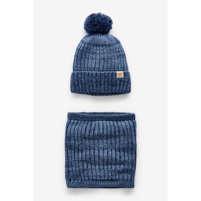 Chapeau à pompon et snood en tricot NEXT