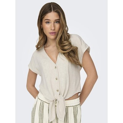 Blusa curta para atar ONLY