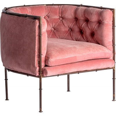 Fauteuil en velours rond, Tardiano RECOLLECTION