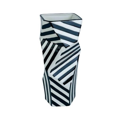 Vase destructuré blanc et noir H31 cm PIER IMPORT