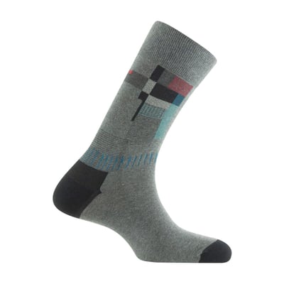 Mi-chaussettes Homme motifs géométriques Coton majoritaire MADE IN FRANCE KINDY