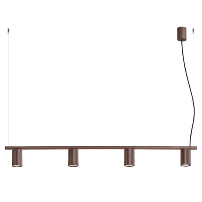 Lustre Aluminium Brun GU10 4 Karbon EDEN