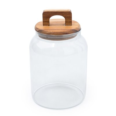 Glass Storage jar with Wooden Lid SO'HOME
