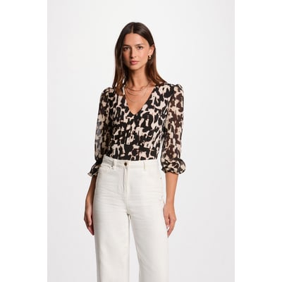 Tee Shirt MORGAN - Taille S (36) Pour Femme - Beige - Très Bon état Occasion