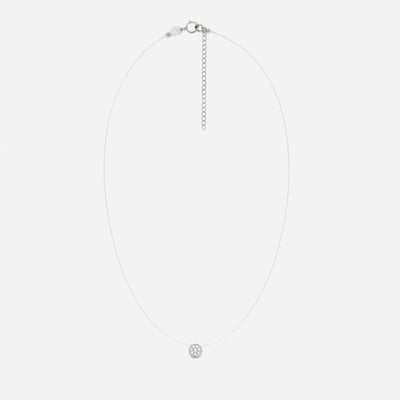Collier nylon à pendentif de zircon et Argent Garanti 925 BALABOOSTE