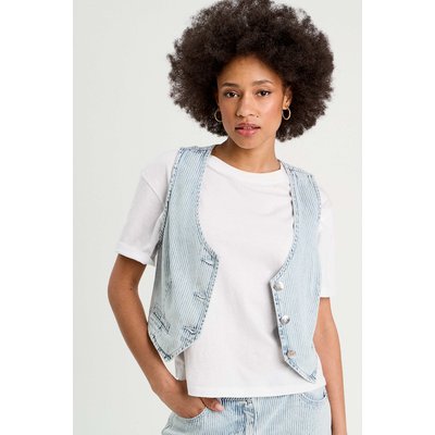 Veston sans manches en jean CACHE CACHE